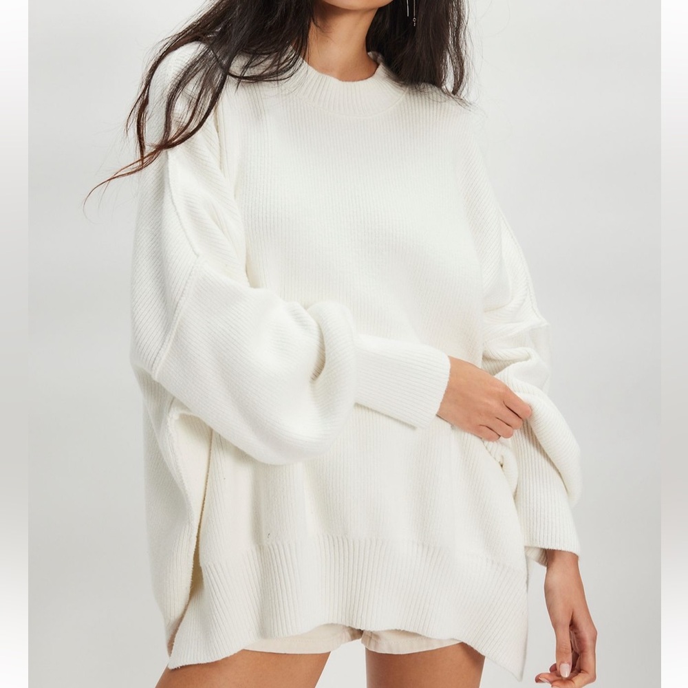 Free people Easy street tunic painted white